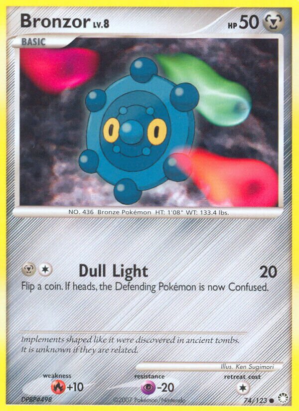 Bronzor 074/124 — Mysterious Treasures (English Pokémon TCG card)