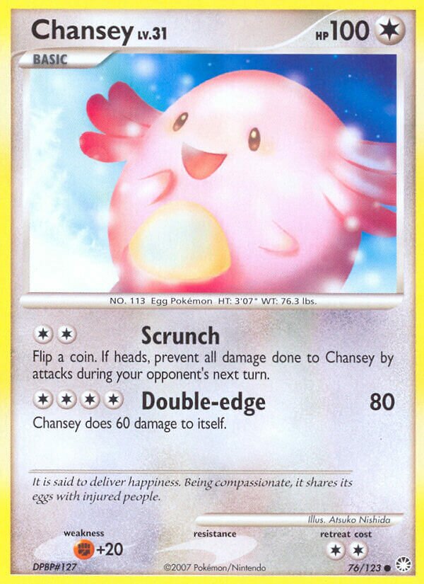 Chansey 076/124 — Mysterious Treasures (English Pokémon TCG card)