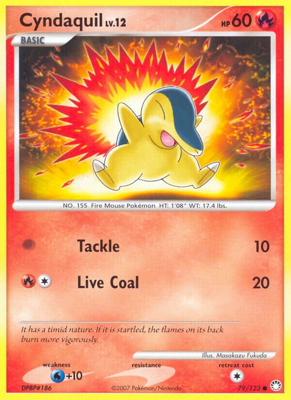 Cyndaquil 079/124 — Mysterious Treasures (English Pokémon TCG card)