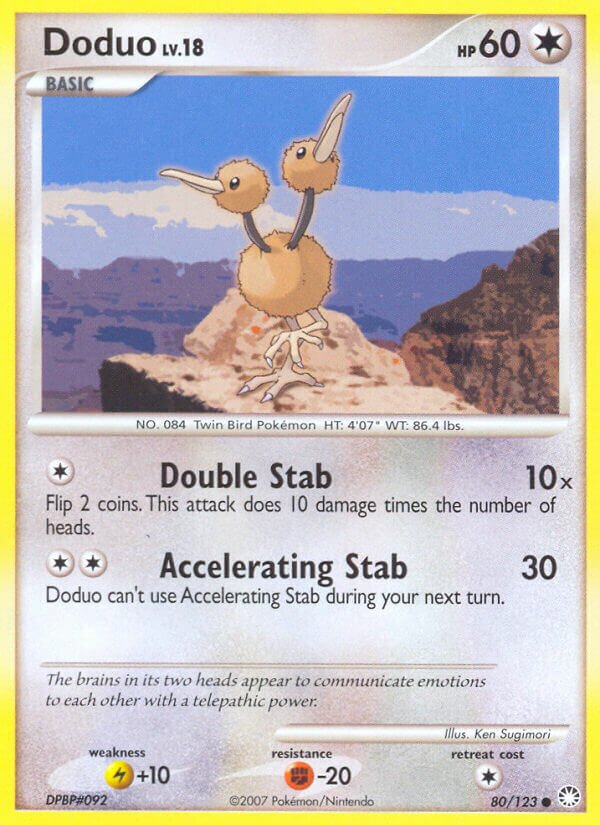 Doduo 080/124 — Mysterious Treasures (English Pokémon TCG card)