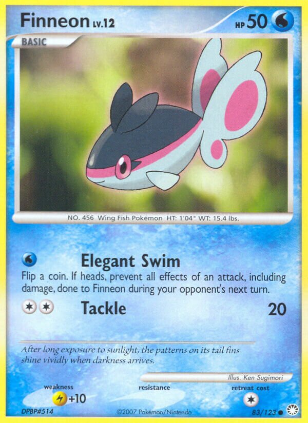 Finneon 083/124 — Mysterious Treasures (English Pokémon TCG card)