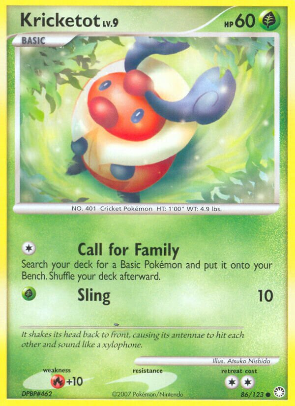 Kricketot 086/124 — Mysterious Treasures (English Pokémon TCG card)