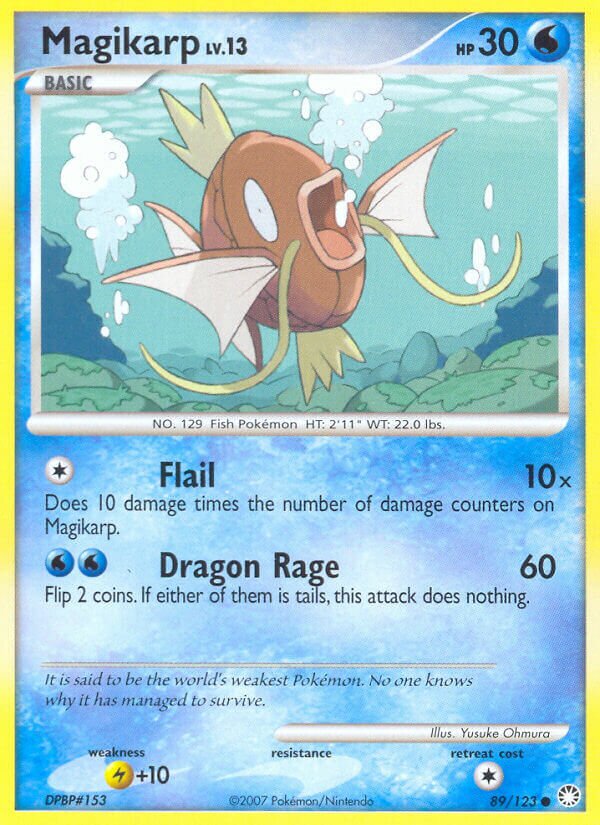 Magikarp 089/124 — Mysterious Treasures (English Pokémon TCG card)