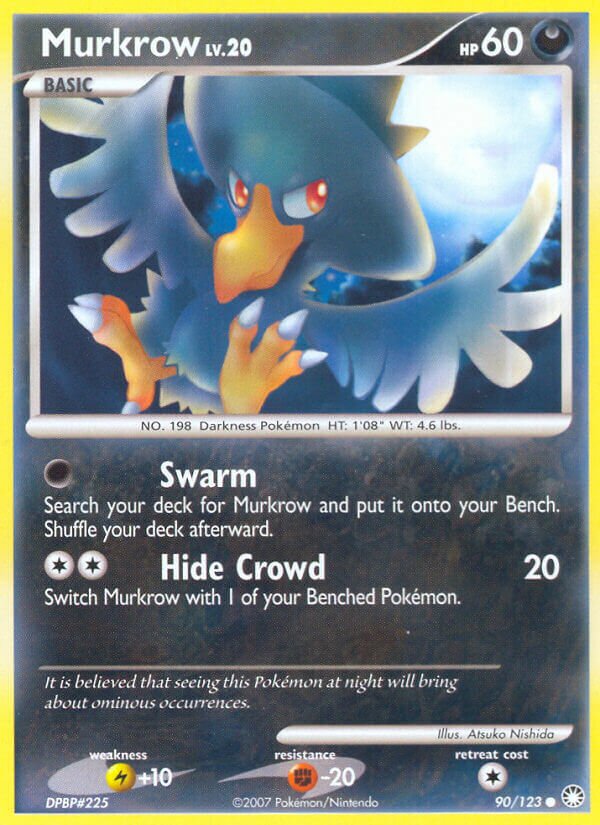 Murkrow 090/124 — Mysterious Treasures (English Pokémon TCG card)