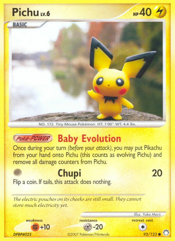 Pichu 093/124 — Mysterious Treasures (English Pokémon TCG card)