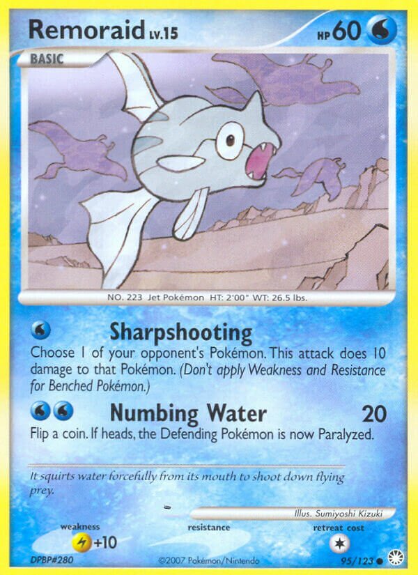 Remoraid 095/124 — Mysterious Treasures (English Pokémon TCG card)