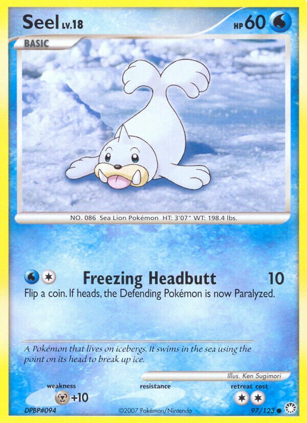 Seel 097/124 — Mysterious Treasures (English Pokémon TCG card)