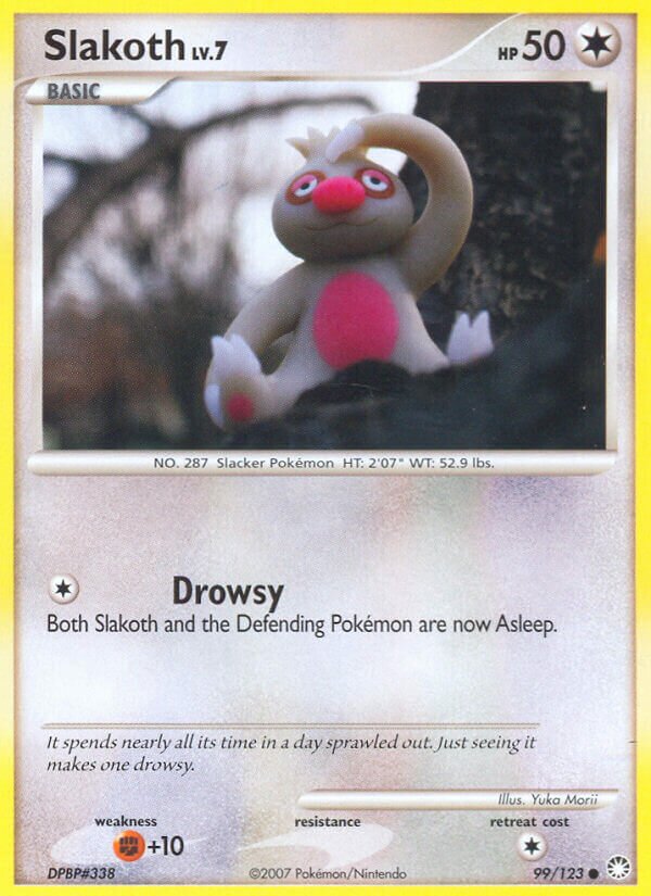 Slakoth 099/124 — Mysterious Treasures (English Pokémon TCG card)