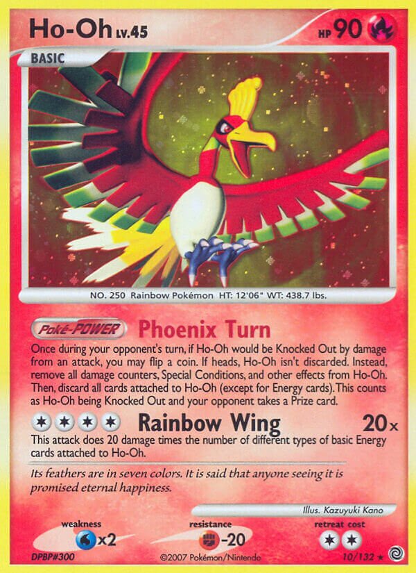 Ho-Oh 010/132 — Secret Wonders (English Pokémon TCG card)