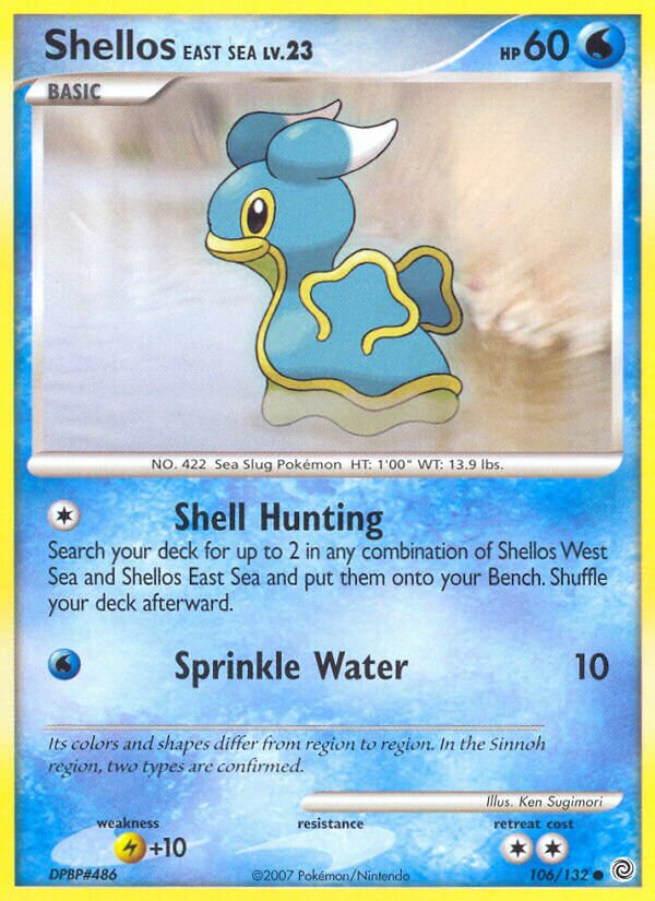 Shellos East Sea 106/132 — Secret Wonders (English Pokémon TCG card)