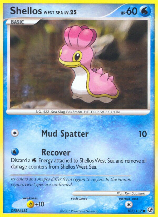 Shellos West Sea 107/132 — Secret Wonders (English Pokémon TCG card)