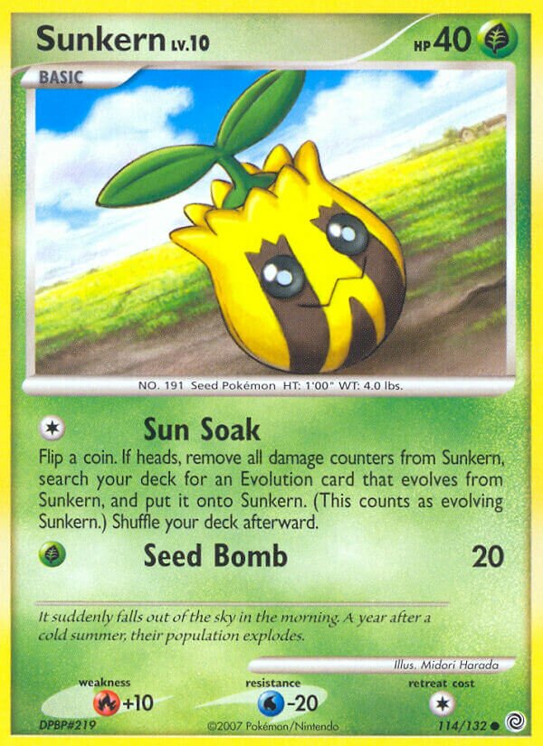 Sunkern 114/132 — Secret Wonders (English Pokémon TCG card)