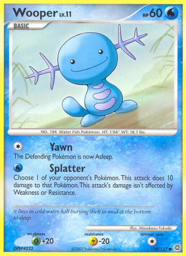 Wooper 118/132 — Secret Wonders (English Pokémon TCG card)