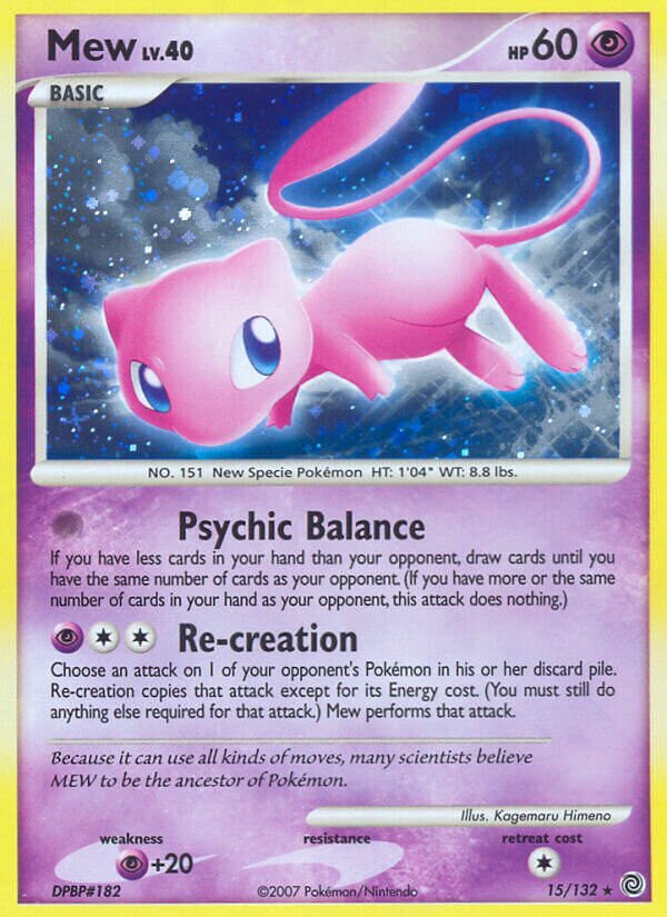 Mew 015/132 — Secret Wonders (English Pokémon TCG card)