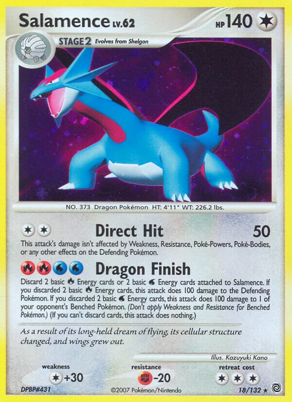 Salamence 018/132 — Secret Wonders (English Pokémon TCG card)