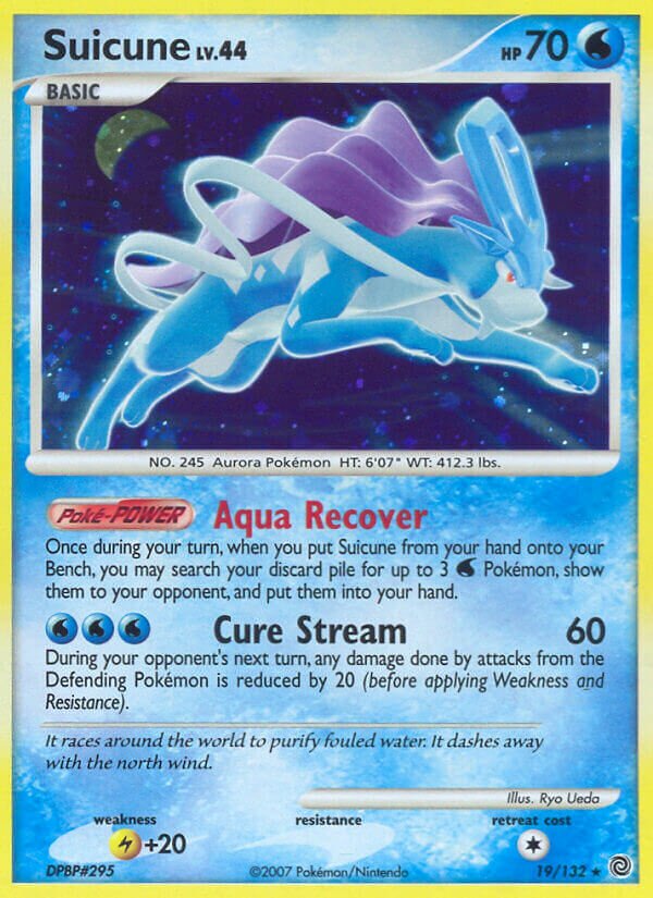 Suicune 019/132 — Secret Wonders (English Pokémon TCG card)