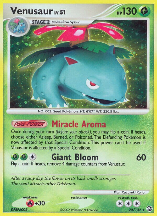 Venusaur 020/132 — Secret Wonders (English Pokémon TCG card)