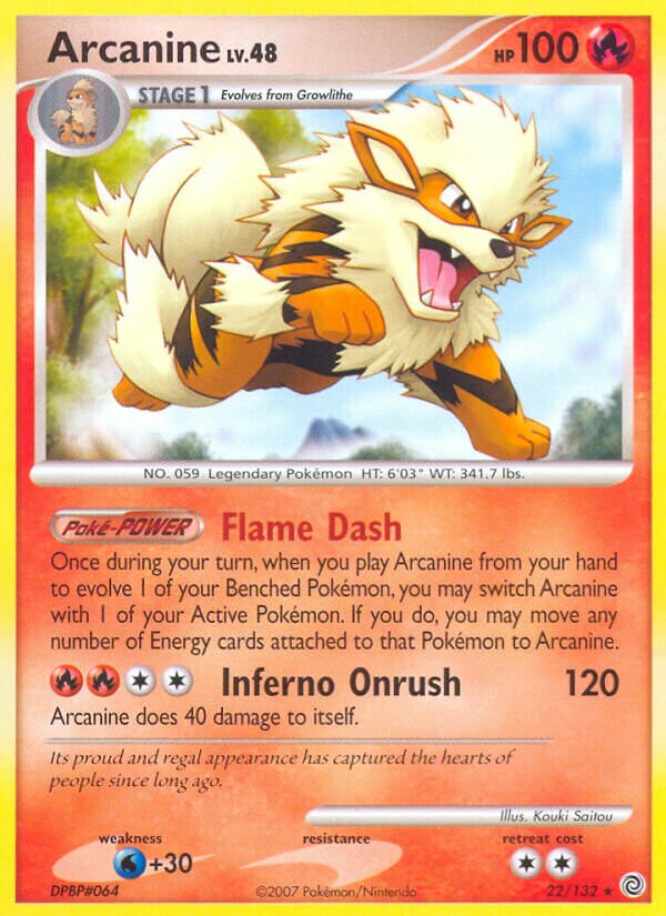 Arcanine 022/132 — Secret Wonders (English Pokémon TCG card)