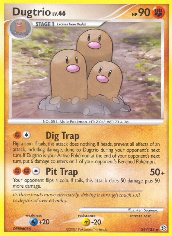 Dugtrio 024/132 — Secret Wonders (English Pokémon TCG card)