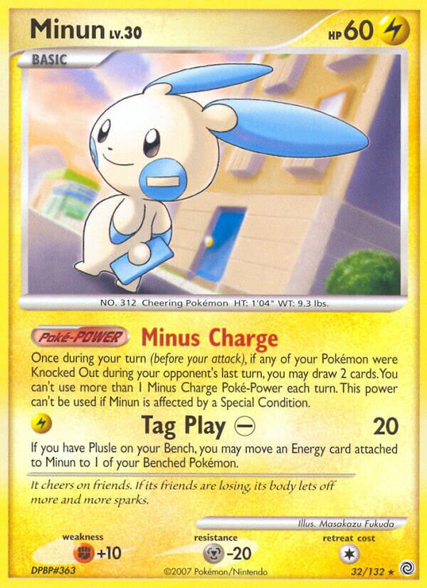 Minun 032/132 — Secret Wonders (English Pokémon TCG card)