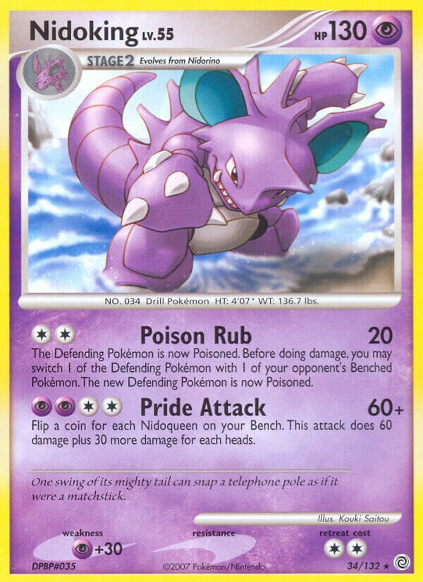 Nidoking 034/132 — Secret Wonders (English Pokémon TCG card)