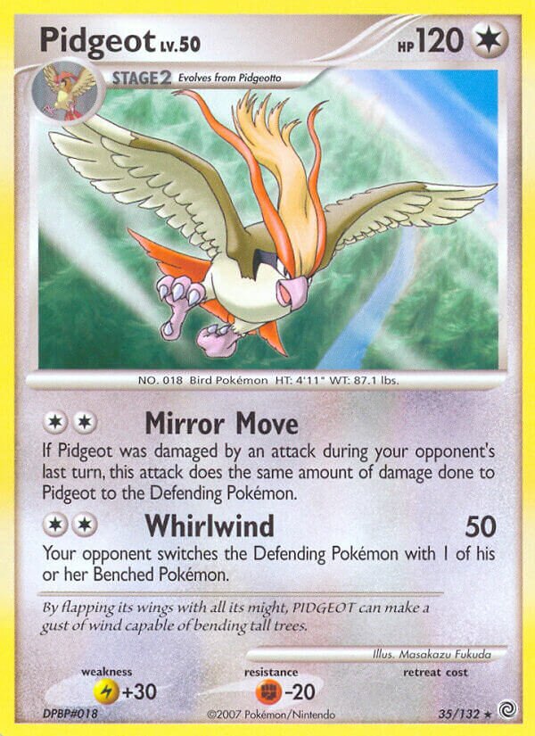 Pidgeot 035/132 — Secret Wonders (English Pokémon TCG card)