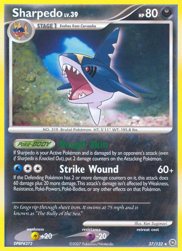Sharpedo 037/132 — Secret Wonders (English Pokémon TCG card)