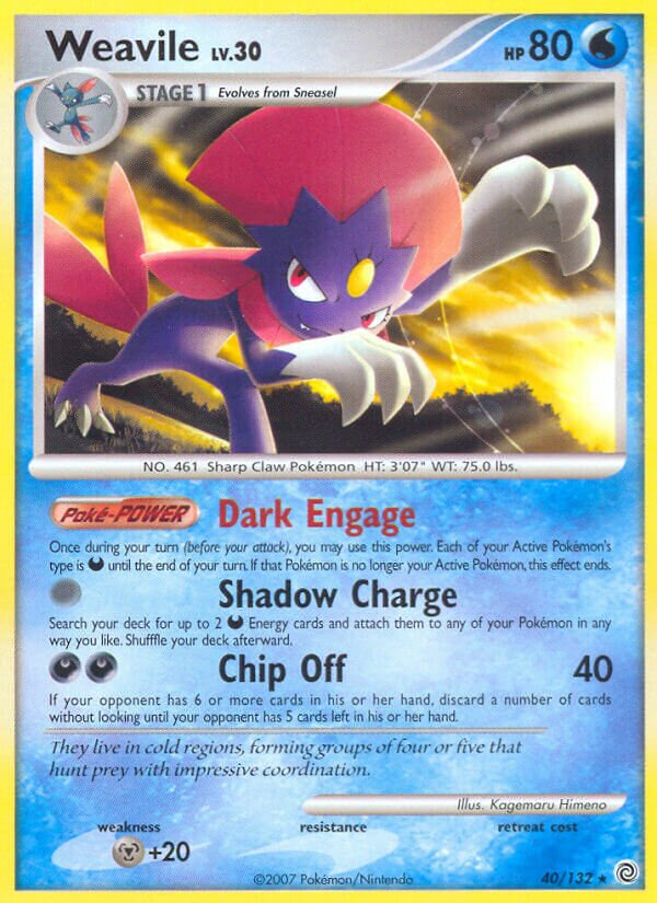 Weavile 040/132 — Secret Wonders (English Pokémon TCG card)