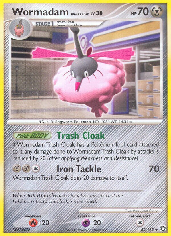 Wormadam Trash Cloak 043/132 — Secret Wonders (English Pokémon TCG card)