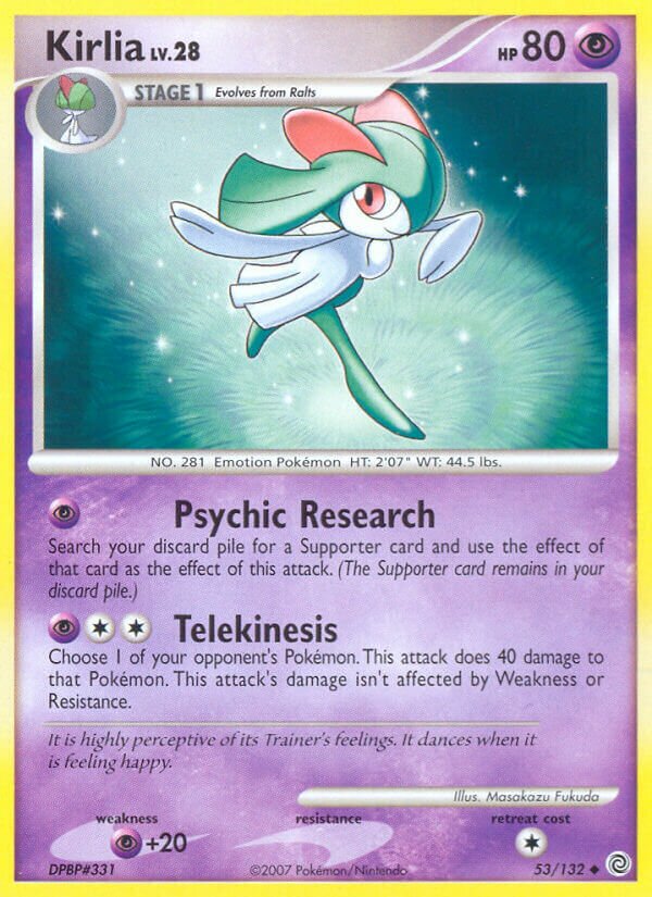 Kirlia 053/132 — Secret Wonders (English Pokémon TCG card)
