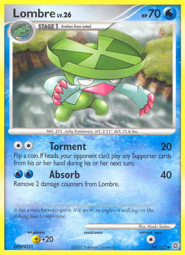 Lombre 054/132 — Secret Wonders (English Pokémon TCG card)