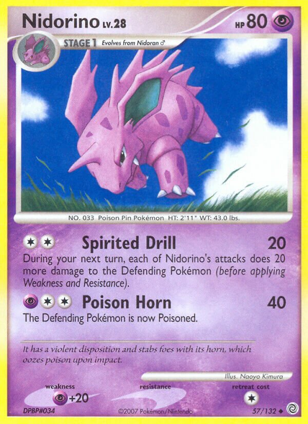 Nidorino 057/132 — Secret Wonders (English Pokémon TCG card)