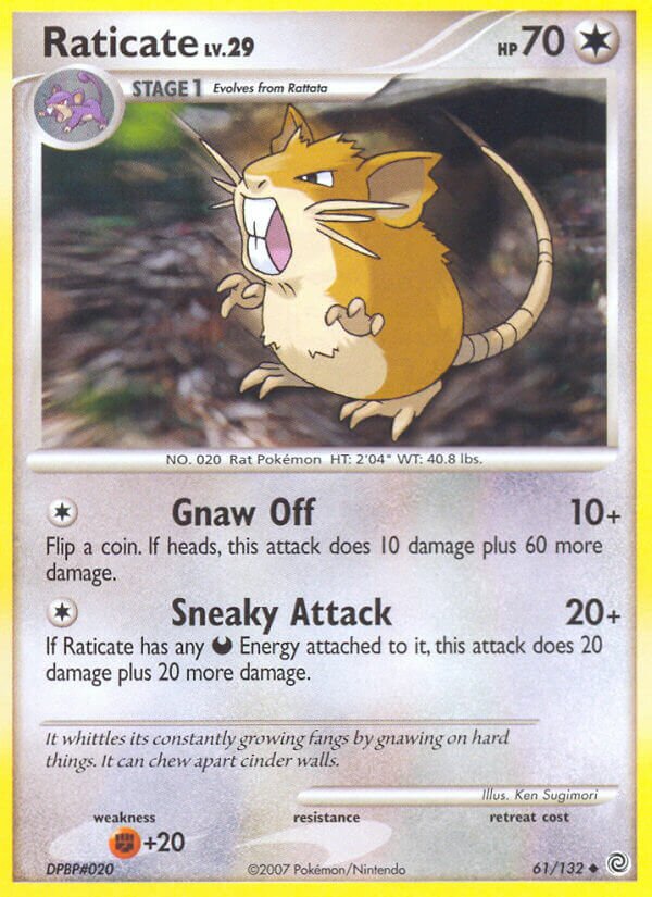 Raticate 061/132 — Secret Wonders (English Pokémon TCG card)