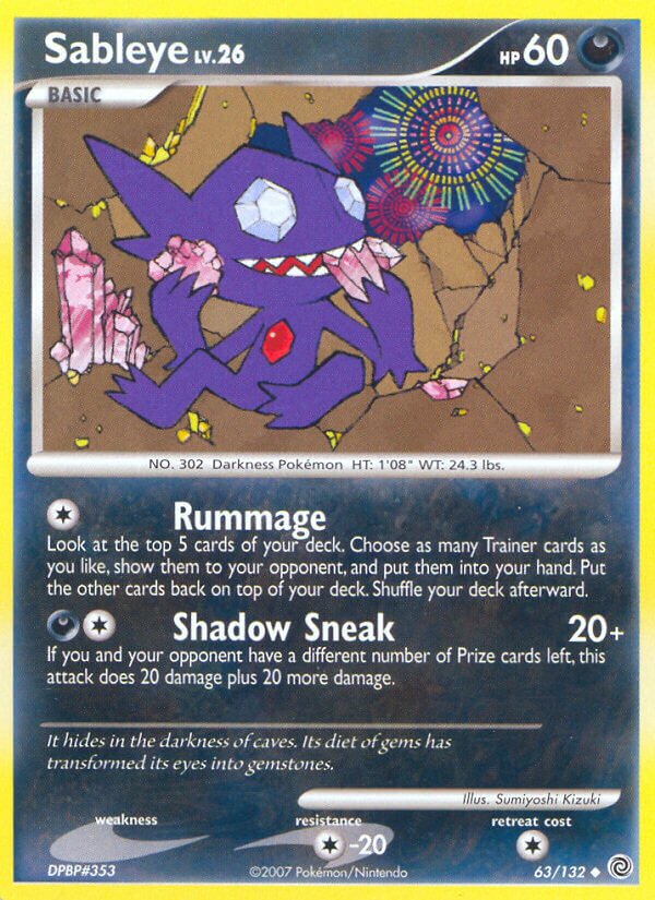 Sableye 063/132 — Secret Wonders (English Pokémon TCG card)