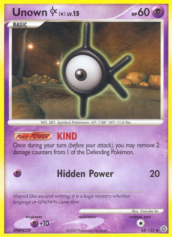 Unown K 068/132 — Secret Wonders (English Pokémon TCG card)