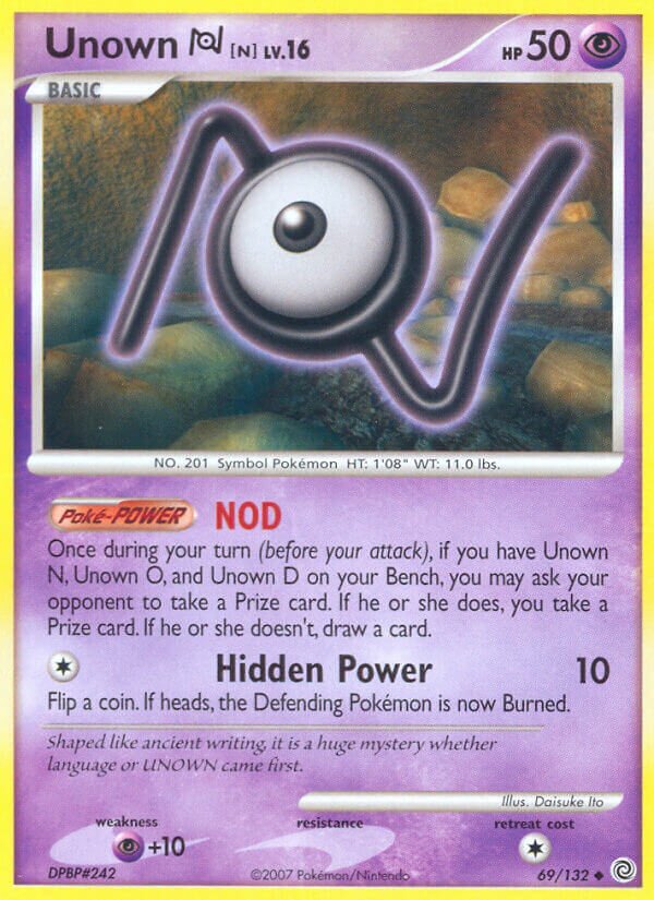 Unown N 069/132 — Secret Wonders (English Pokémon TCG card)