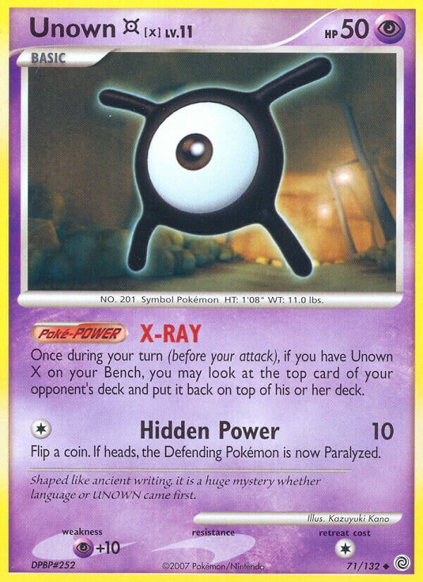 Unown X 071/132 — Secret Wonders (English Pokémon TCG card)