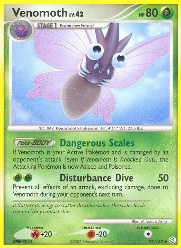 Venomoth 073/132 — Secret Wonders (English Pokémon TCG card)