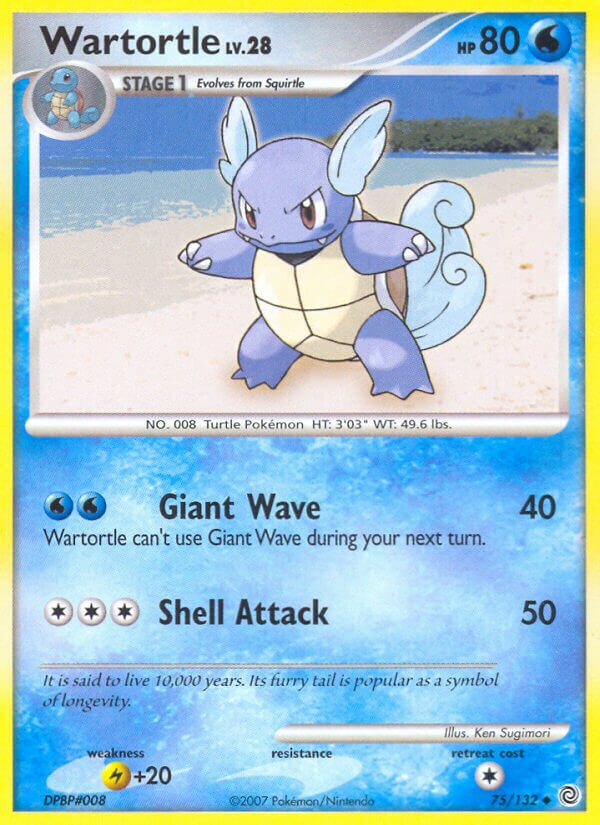 Wartortle 075/132 — Secret Wonders (English Pokémon TCG card)