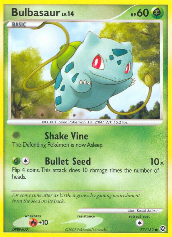 Bulbasaur 077/132 — Secret Wonders (English Pokémon TCG card)