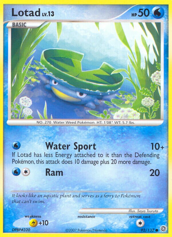 Lotad 092/132 — Secret Wonders (English Pokémon TCG card)