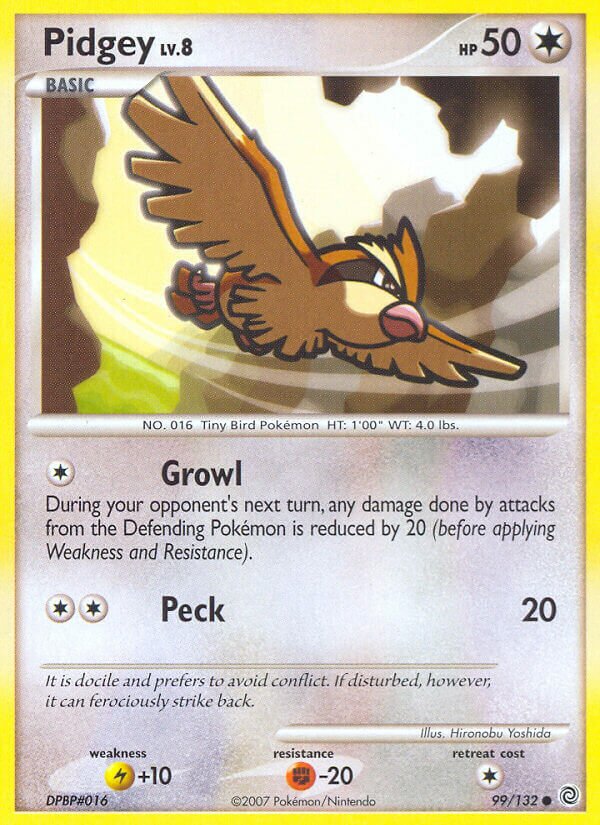 Pidgey 099/132 — Secret Wonders (English Pokémon TCG card)