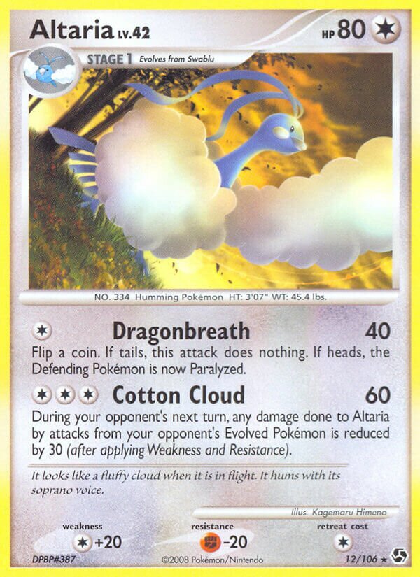 Altaria 012/106 — Great Encounters (English Pokémon TCG card)