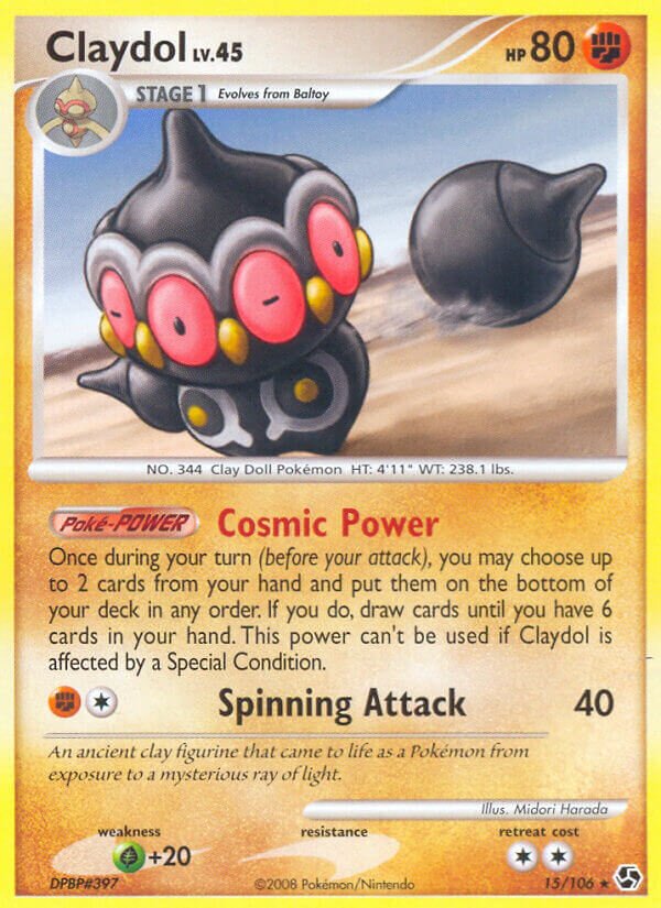 Claydol 015/106 — Great Encounters (English Pokémon TCG card)