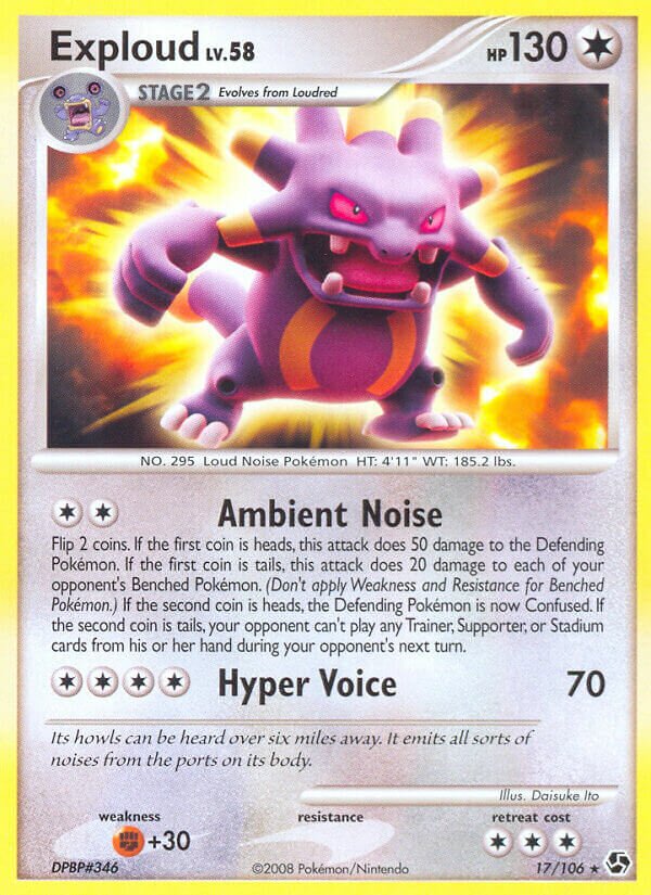 Exploud 017/106 — Great Encounters (English Pokémon TCG card)