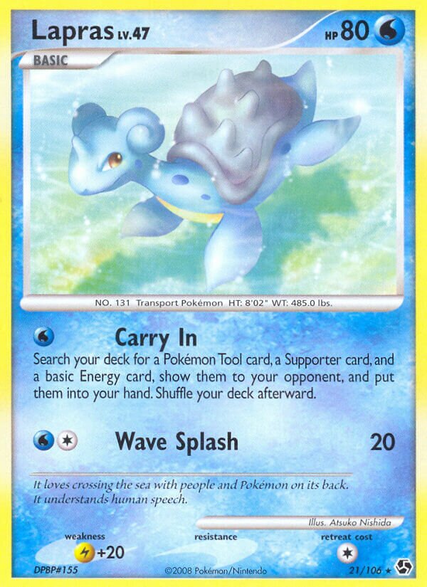 Lapras 021/106 — Great Encounters (English Pokémon TCG card)
