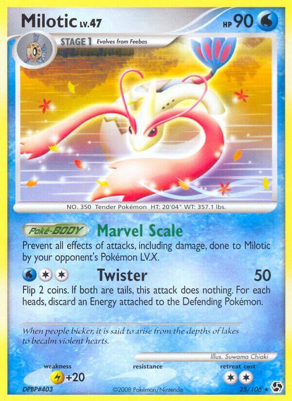 Milotic 025/106 — Great Encounters (English Pokémon TCG card)