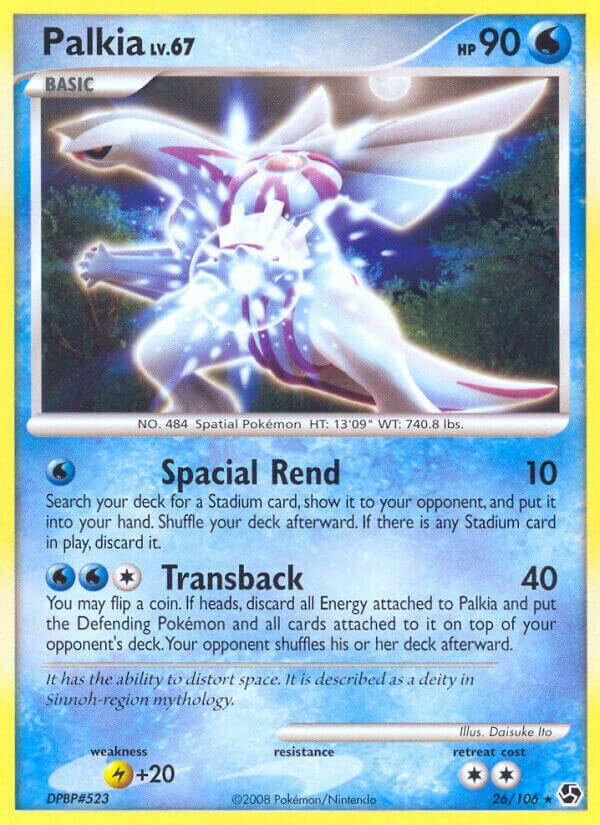 Palkia 026/106 — Great Encounters (English Pokémon TCG card)