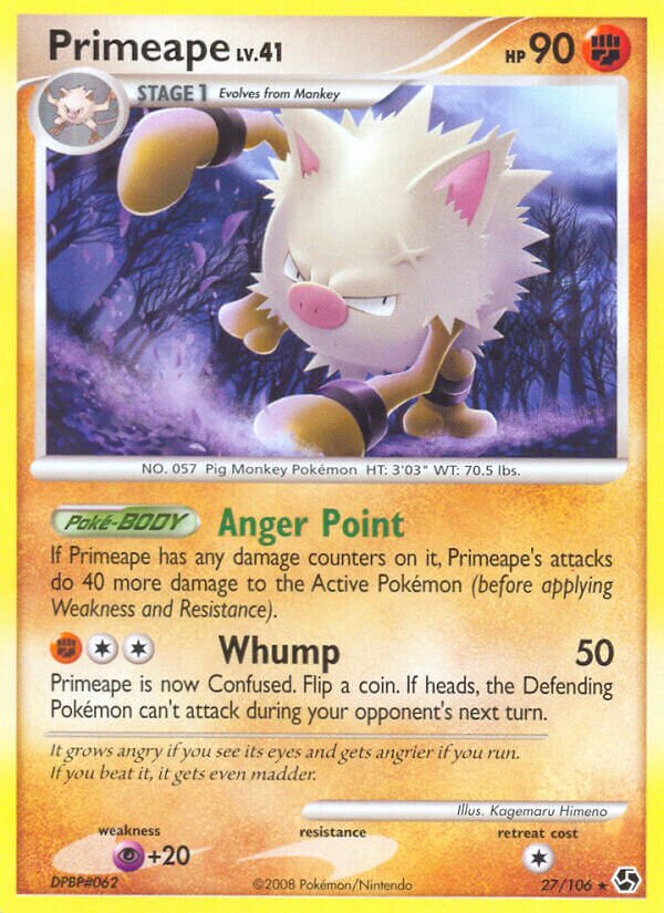 Primeape 027/106 — Great Encounters (English Pokémon TCG card)