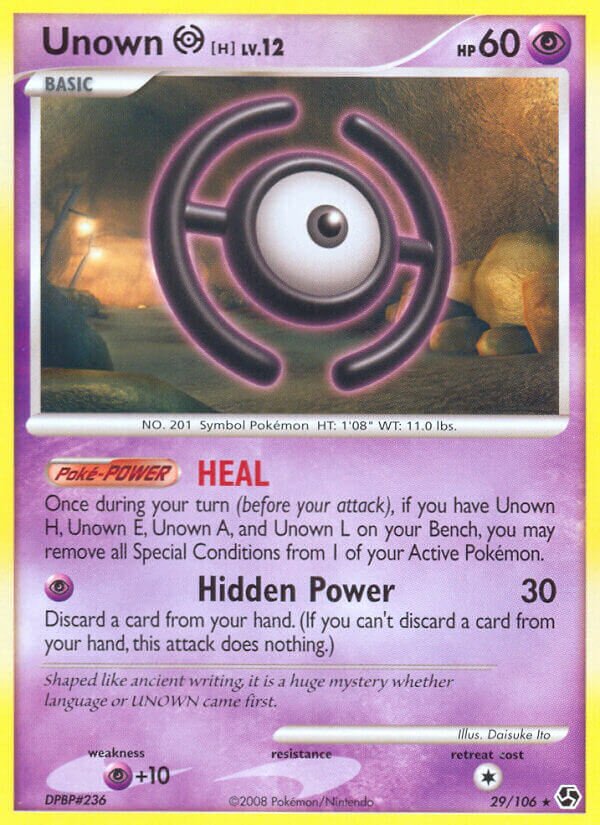 Unown H 029/106 — Great Encounters (English Pokémon TCG card)